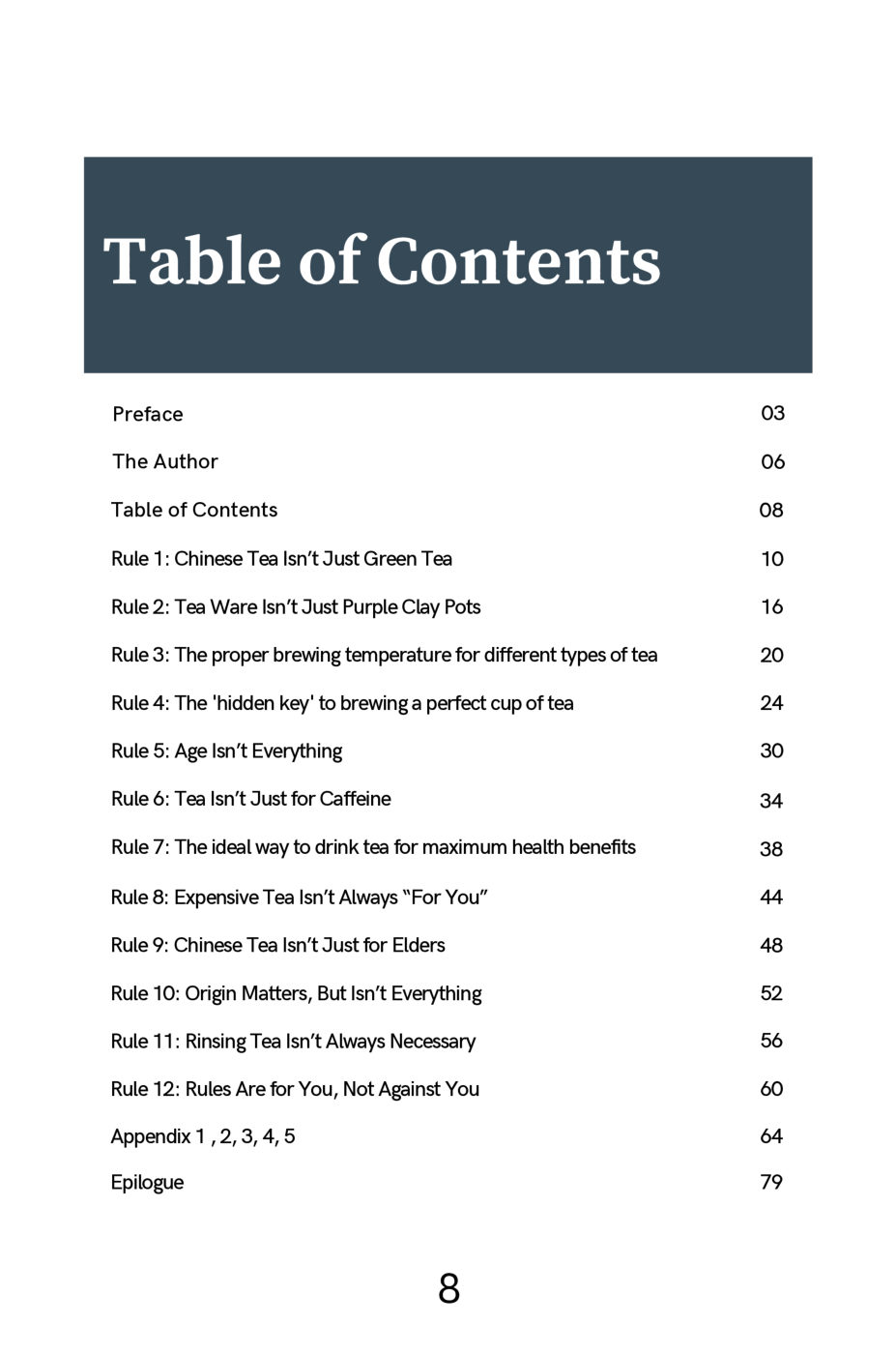 12 Rules for Chinese Tea, preview page 8